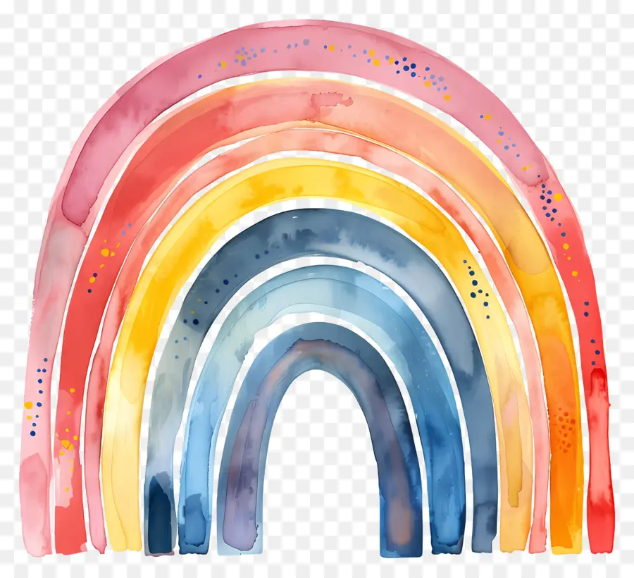 Arco íris，Pintura Em Aquarela PNG