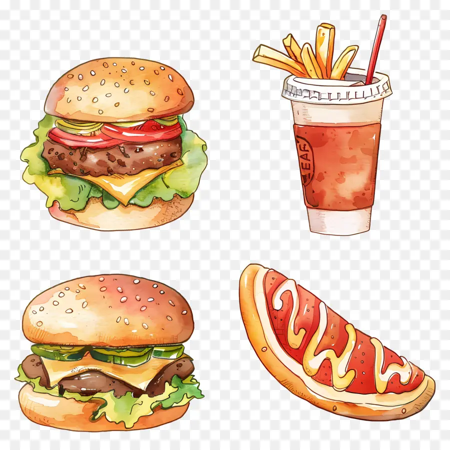 Comida Rápida，Hamburger PNG