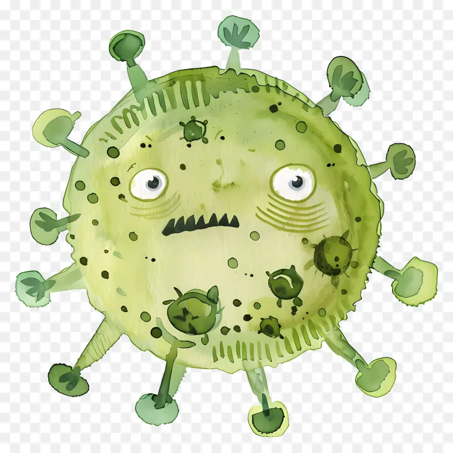Vírus，Germe Verde PNG