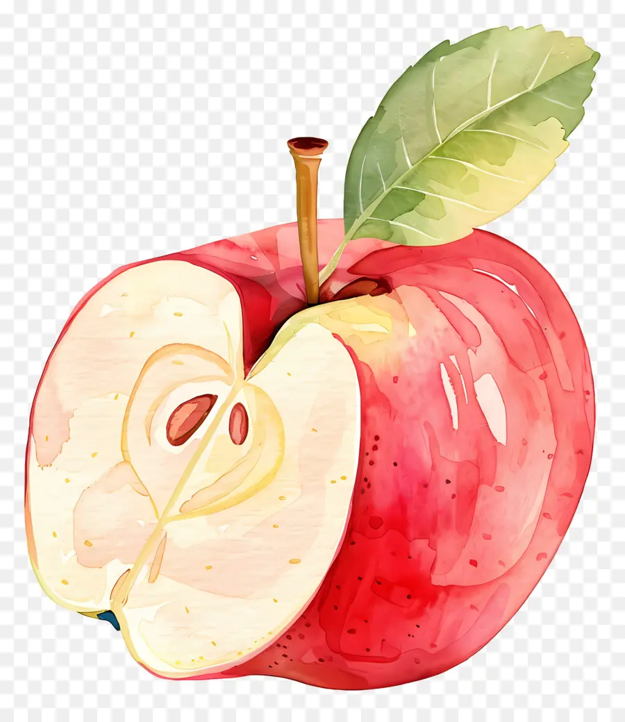 A Fatia Da Apple，Metade Da Apple PNG