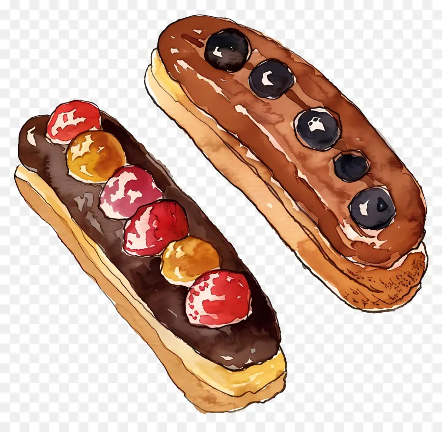 Eclairs，Pastelaria PNG