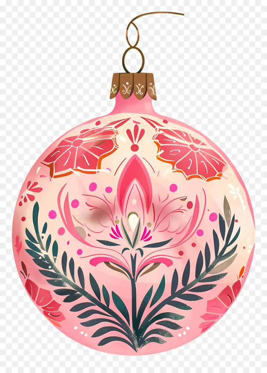 Enfeite De Natal Rosa，Ornamento Rosa PNG