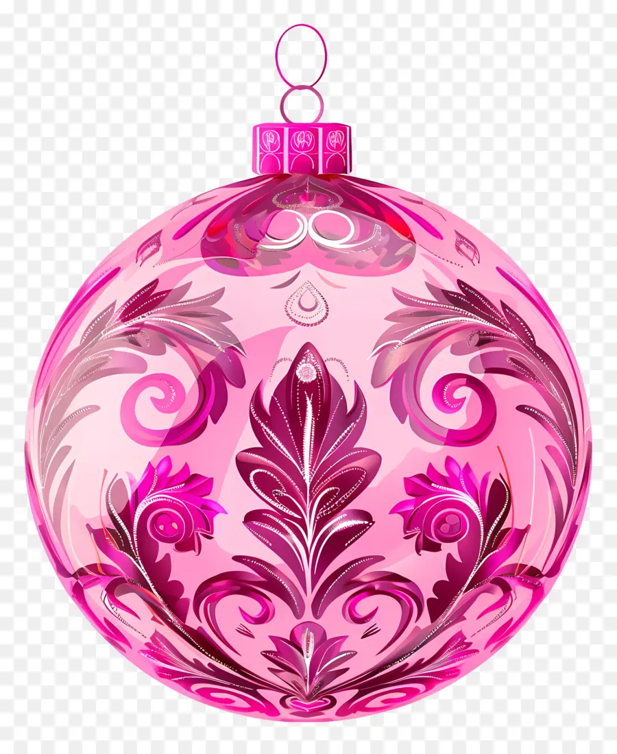 Enfeite De Natal Rosa，Ornamento Rosa PNG