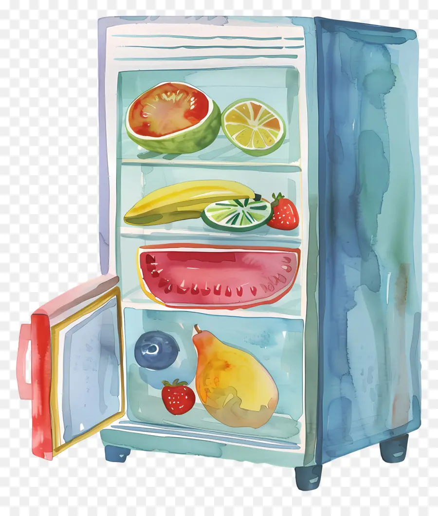 Frigorífico，Geladeira Com Frutas PNG