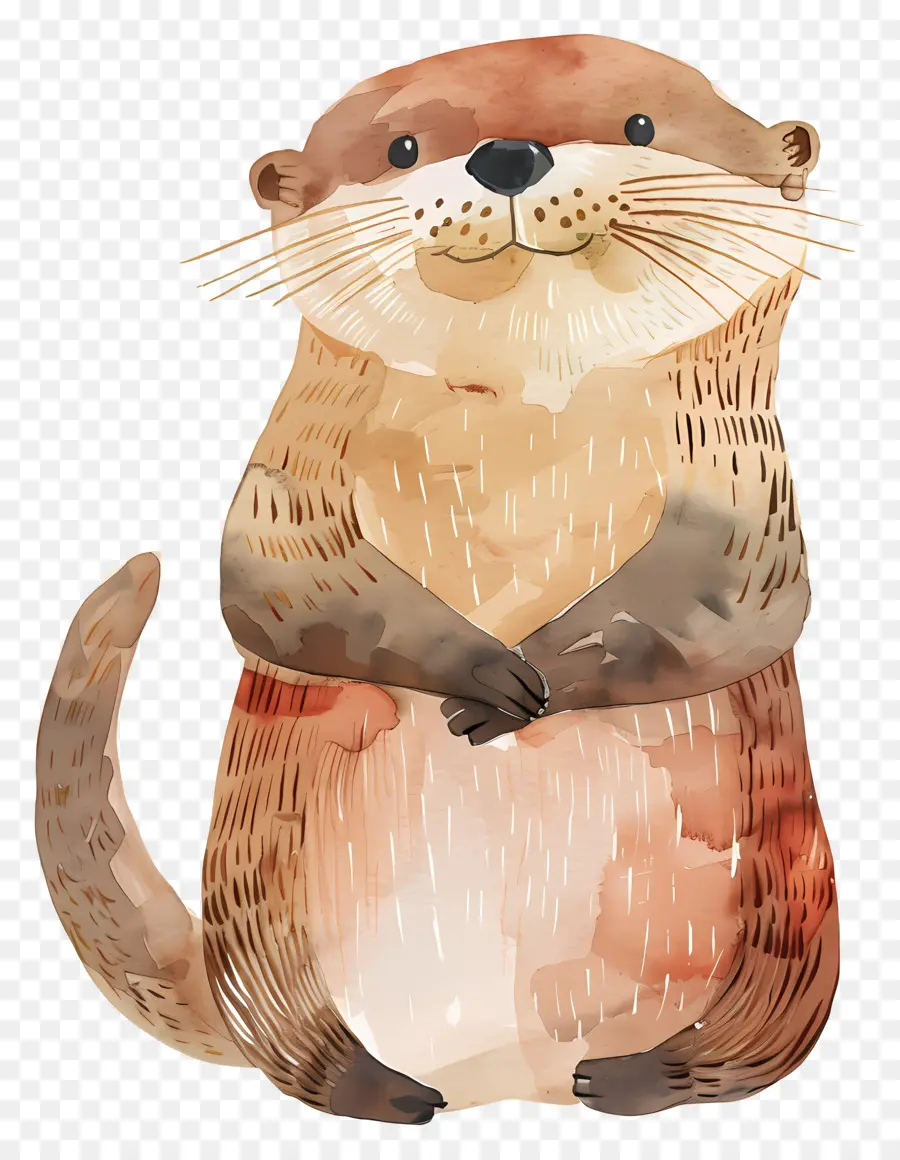 Otter，Cartoon Lontra PNG