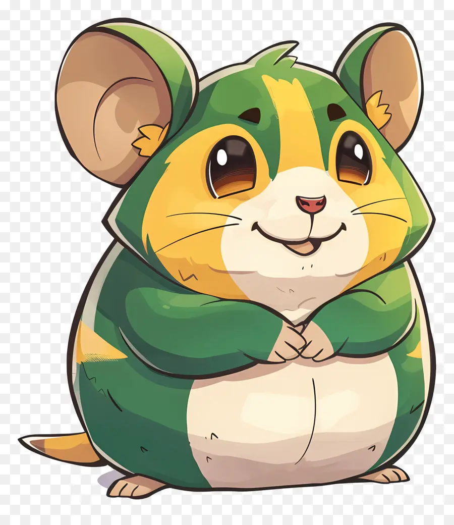 Hamster De Desenho Animado，Hamster Verde PNG