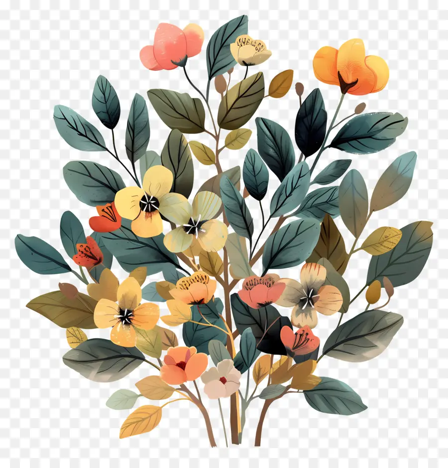 Arbusto De Flor，Arranjo Floral PNG