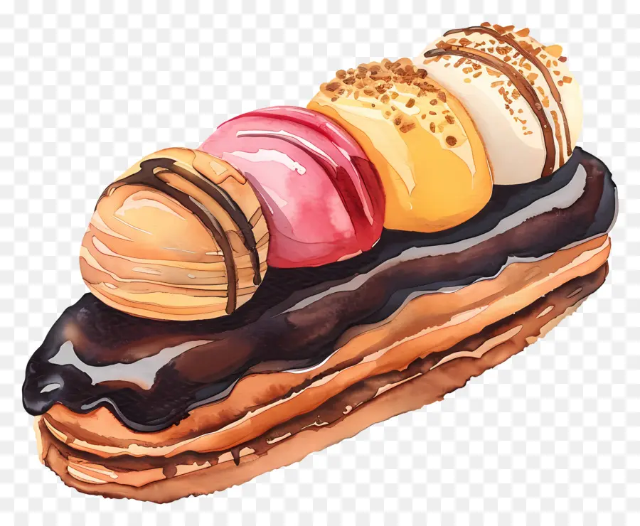 Eclairs，Chocolate PNG