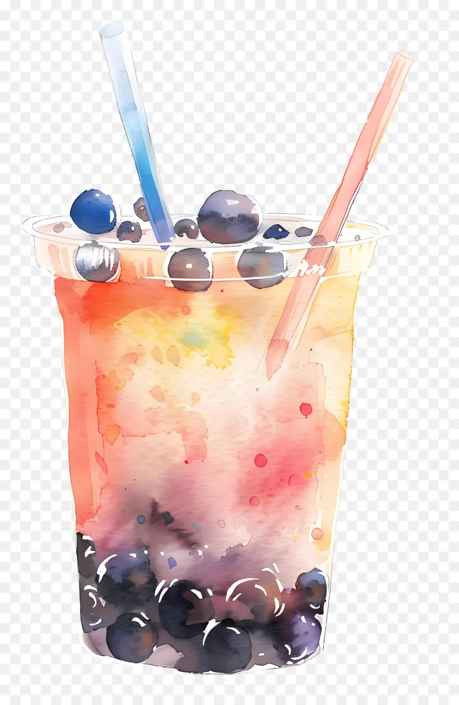 Chá Da Bolha，Blueberry Smoothie PNG