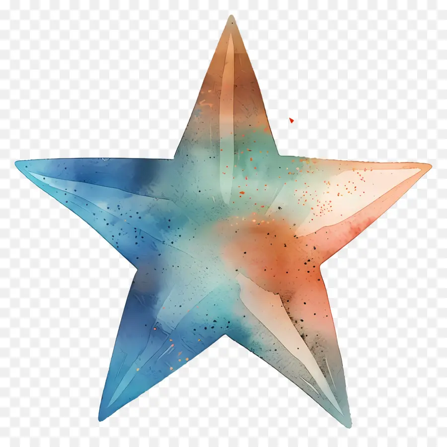 Estrela，Pintura Em Aquarela PNG