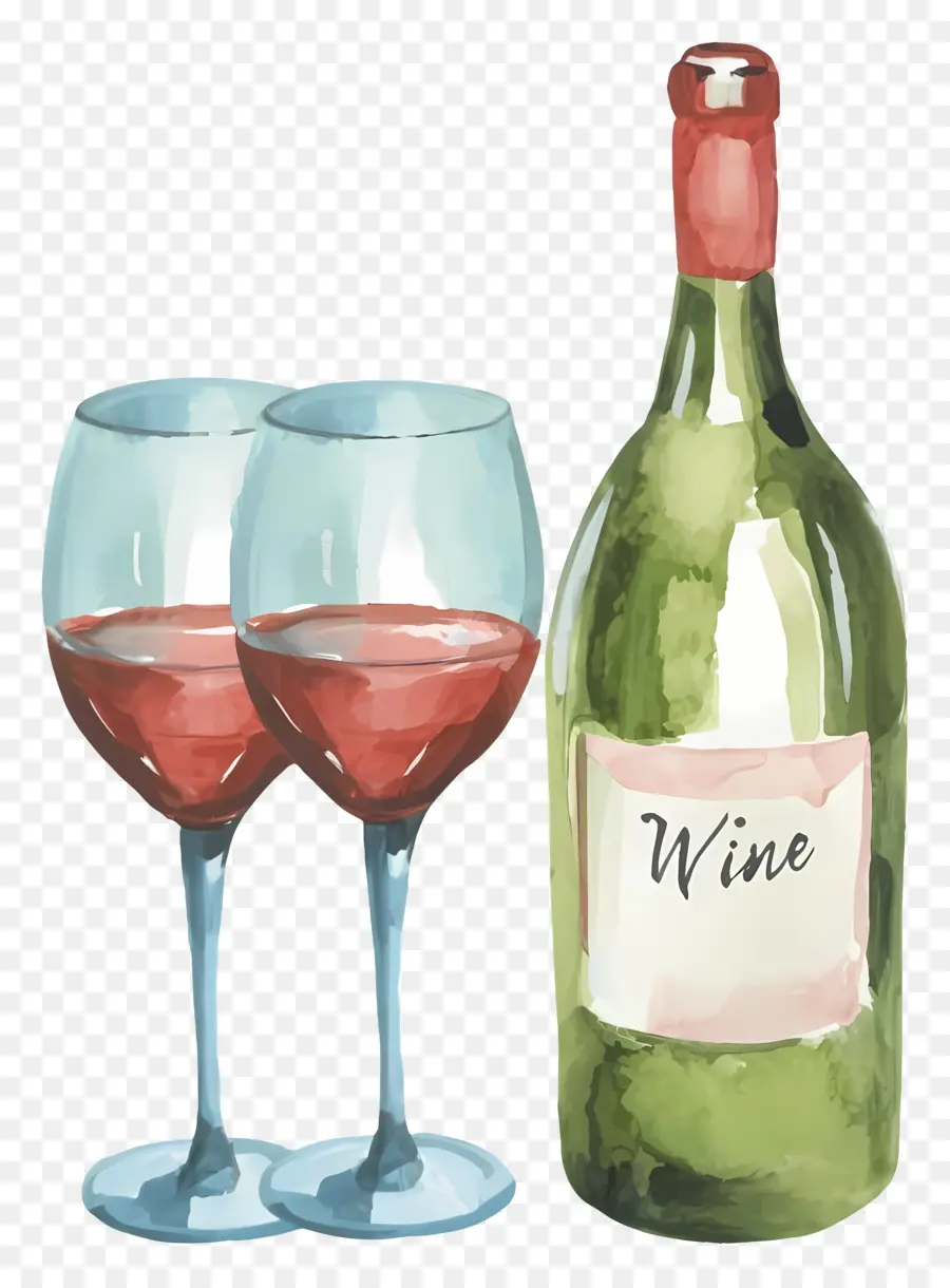 Garrafa De Vinho，Garrafa E Copo De Vinho PNG