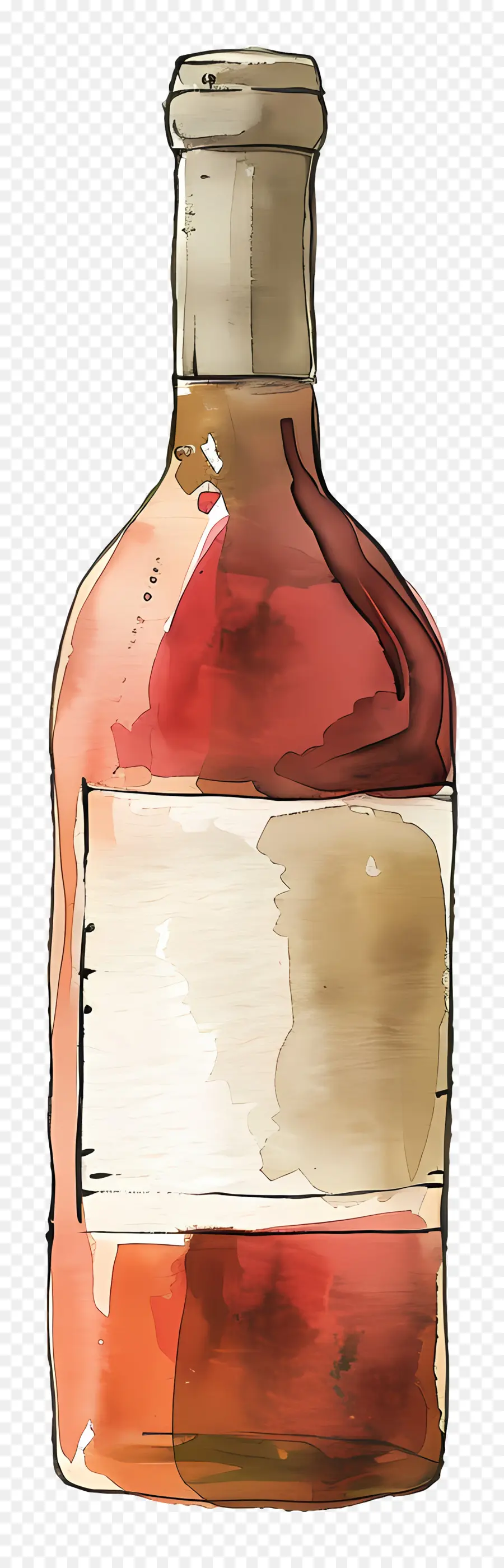 Garrafa De Vinho，Vermelho PNG