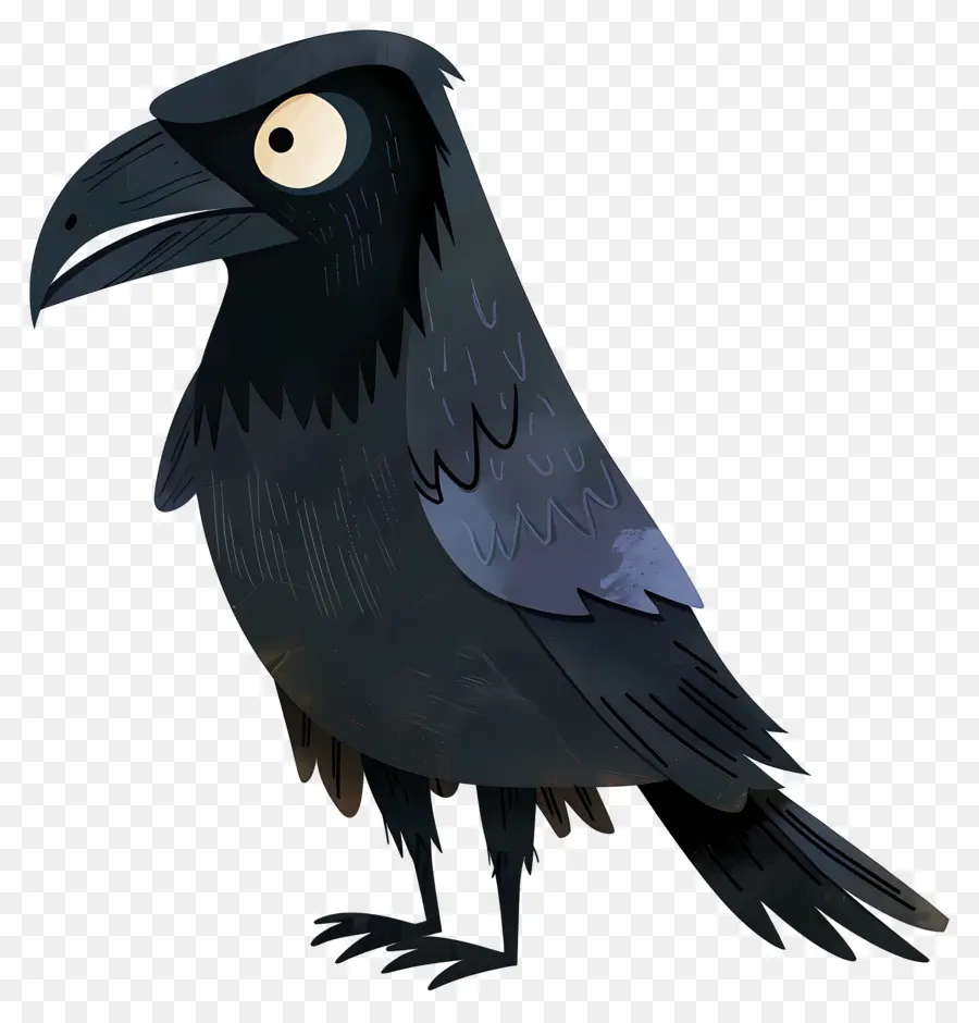 Cartoon Raven，Mirlo PNG