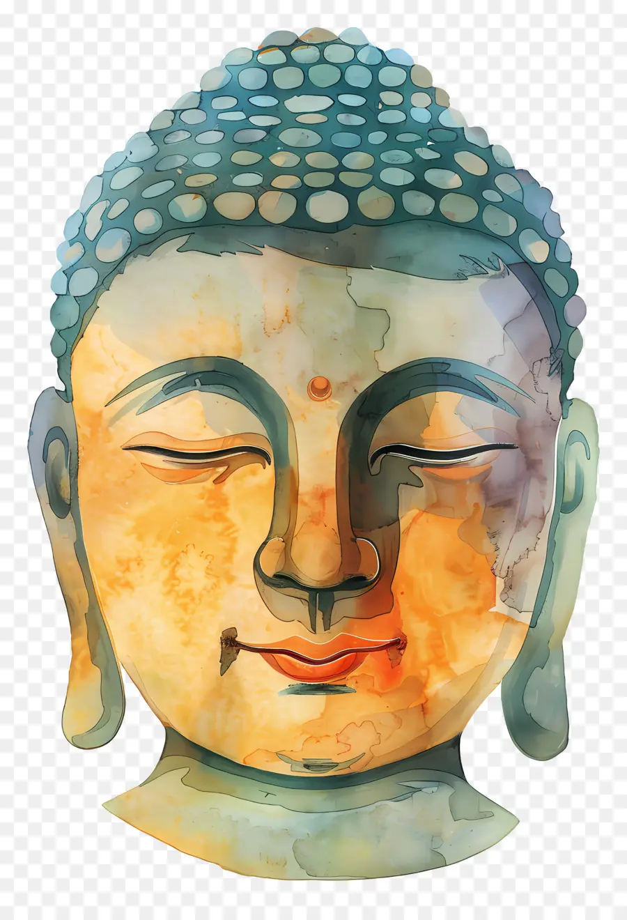 Retrato De Buda，Buda Cabeça PNG