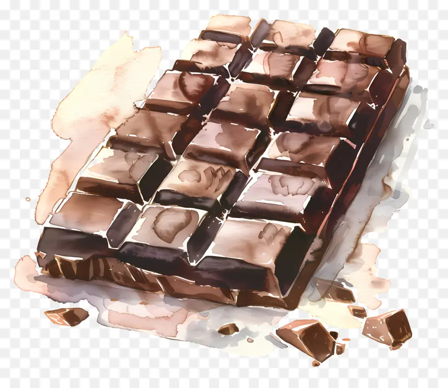 Barra De Chocolate，Doce PNG