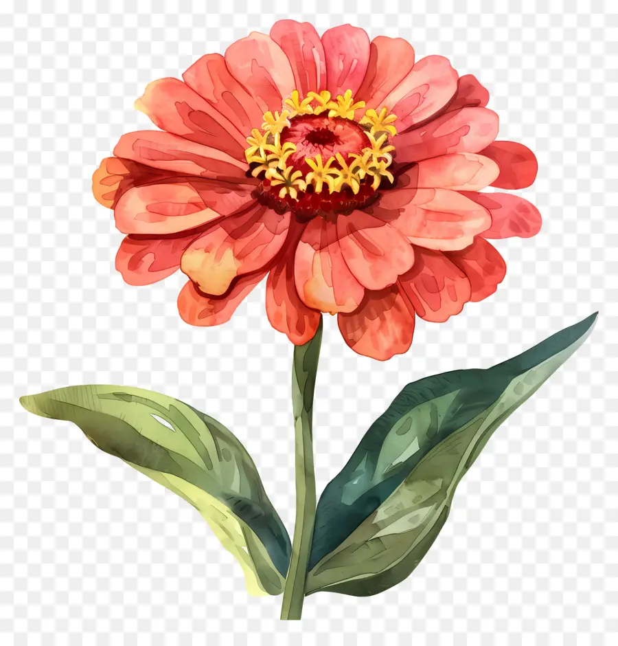 Zínia，Flor Rosa PNG