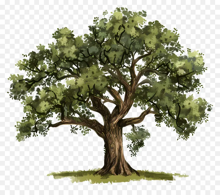 Oak Tree，Campo De Grama PNG