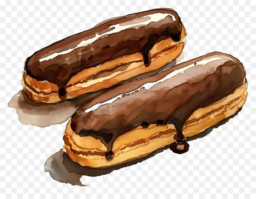 Eclairs，Croissant De Chocolate PNG