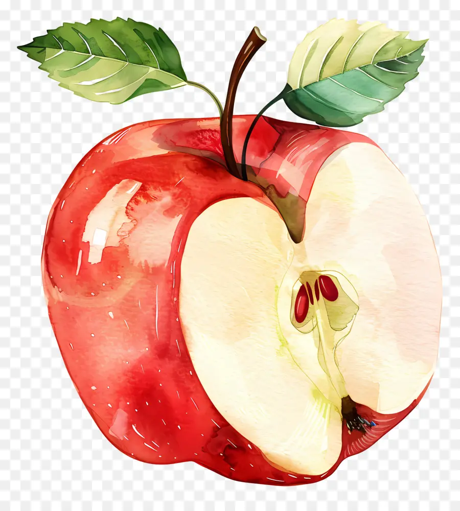 A Fatia Da Apple，Metade Da Apple PNG