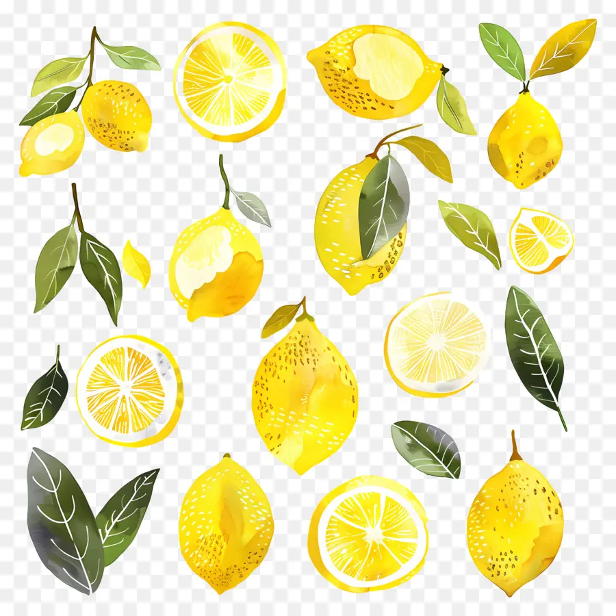 Limão，Limões Amarelos PNG
