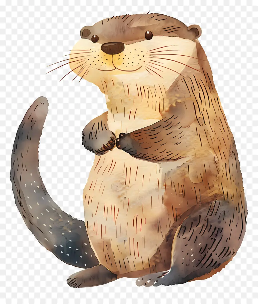 Otter，Animais Dos Desenhos Animados PNG