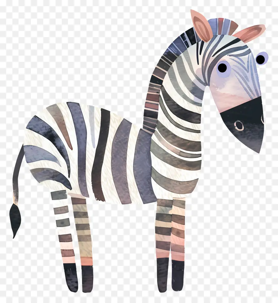 Zebra，Zebra Colorida PNG