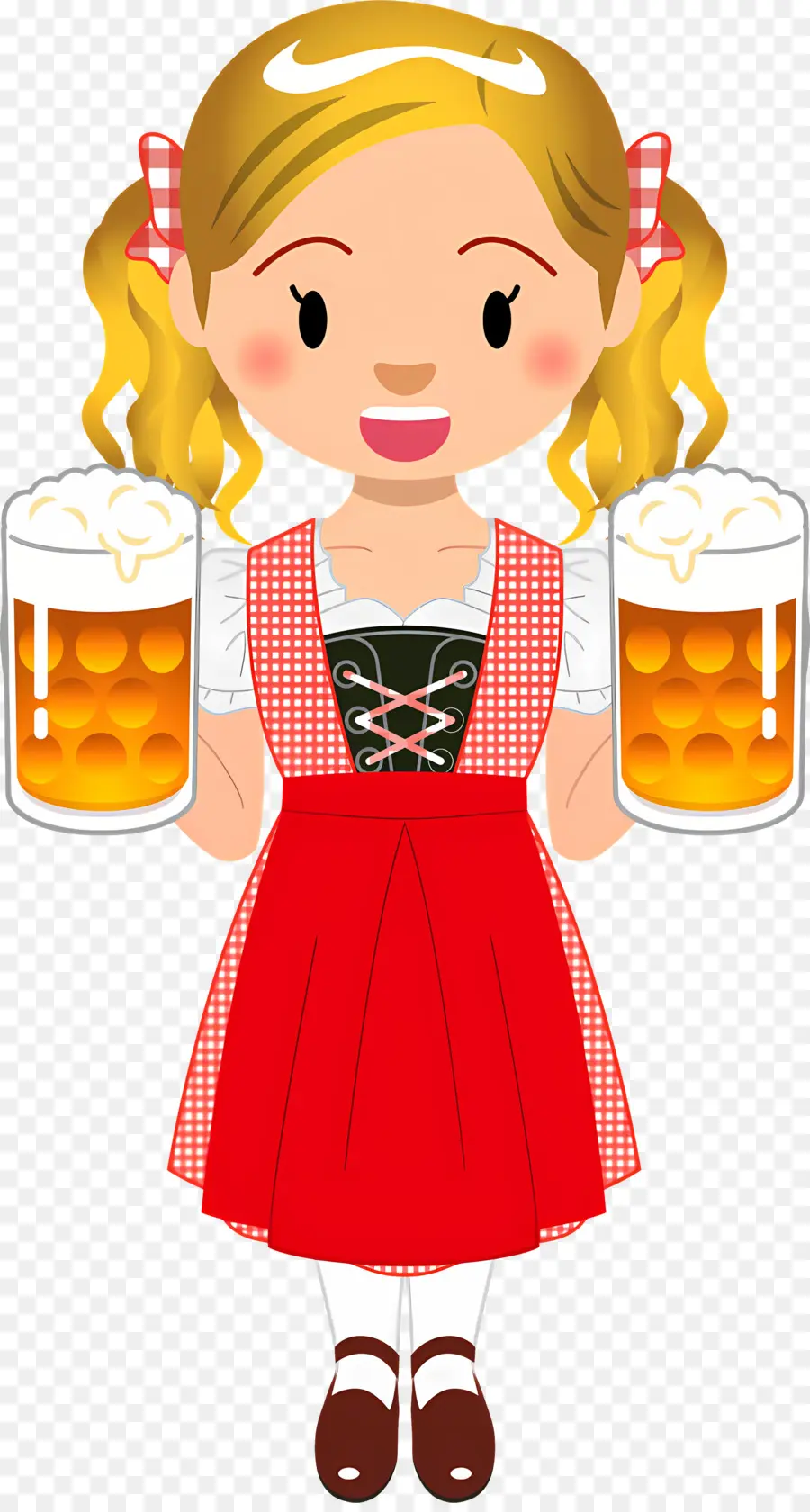 Oktoberfest，Menina Com Cerveja PNG