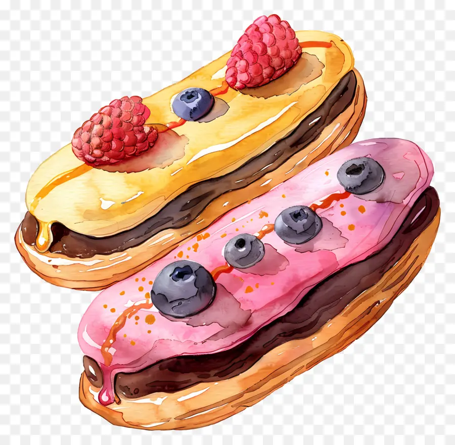 Eclairs，Doces Franceses PNG