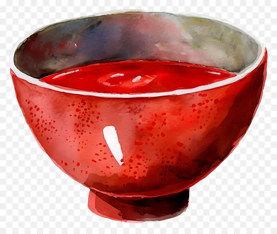 Tigela De Ketchup，Tigela Cerâmica Vermelha PNG
