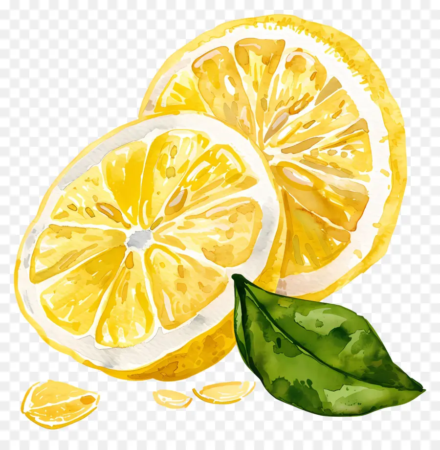 Metade De Limão，Pintura Em Aquarela PNG