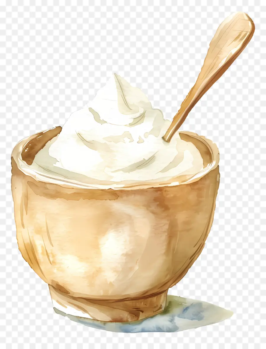 Yogurt，Pintura Em Aquarela PNG