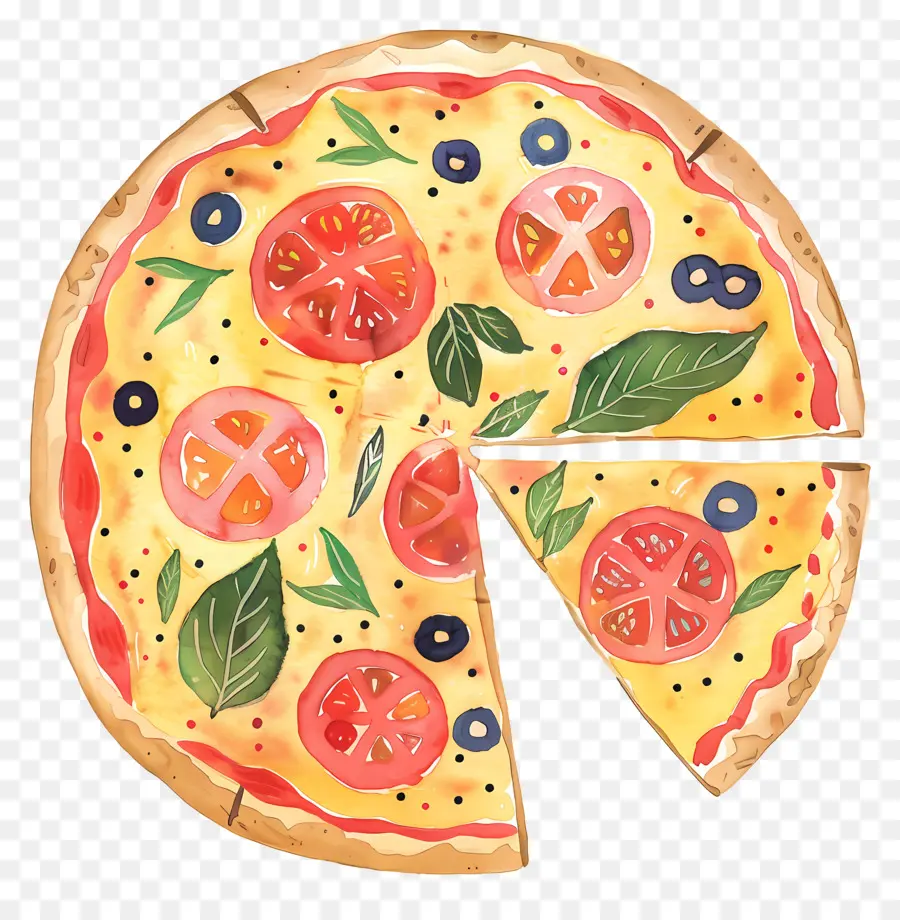 Pizza，Fatiar PNG