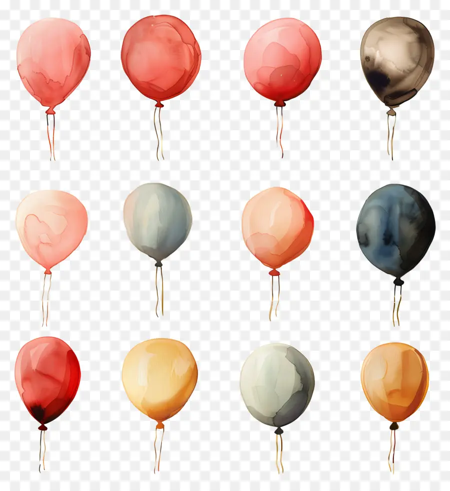Balão，Aquarela Balões PNG