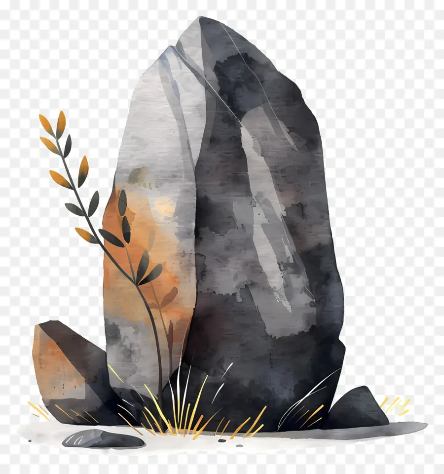 Rock，Pintura Em Aquarela PNG