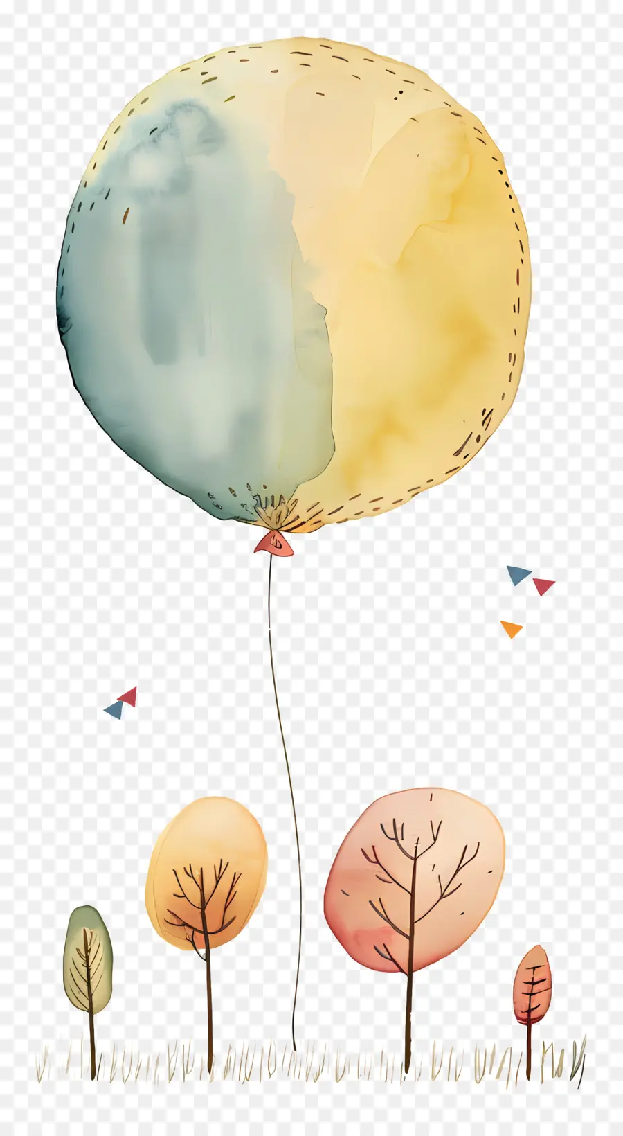 Balão，Pintura De Paisagem PNG