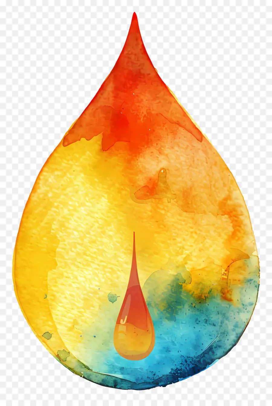 Gota De óleo，Pintura Em Aquarela PNG