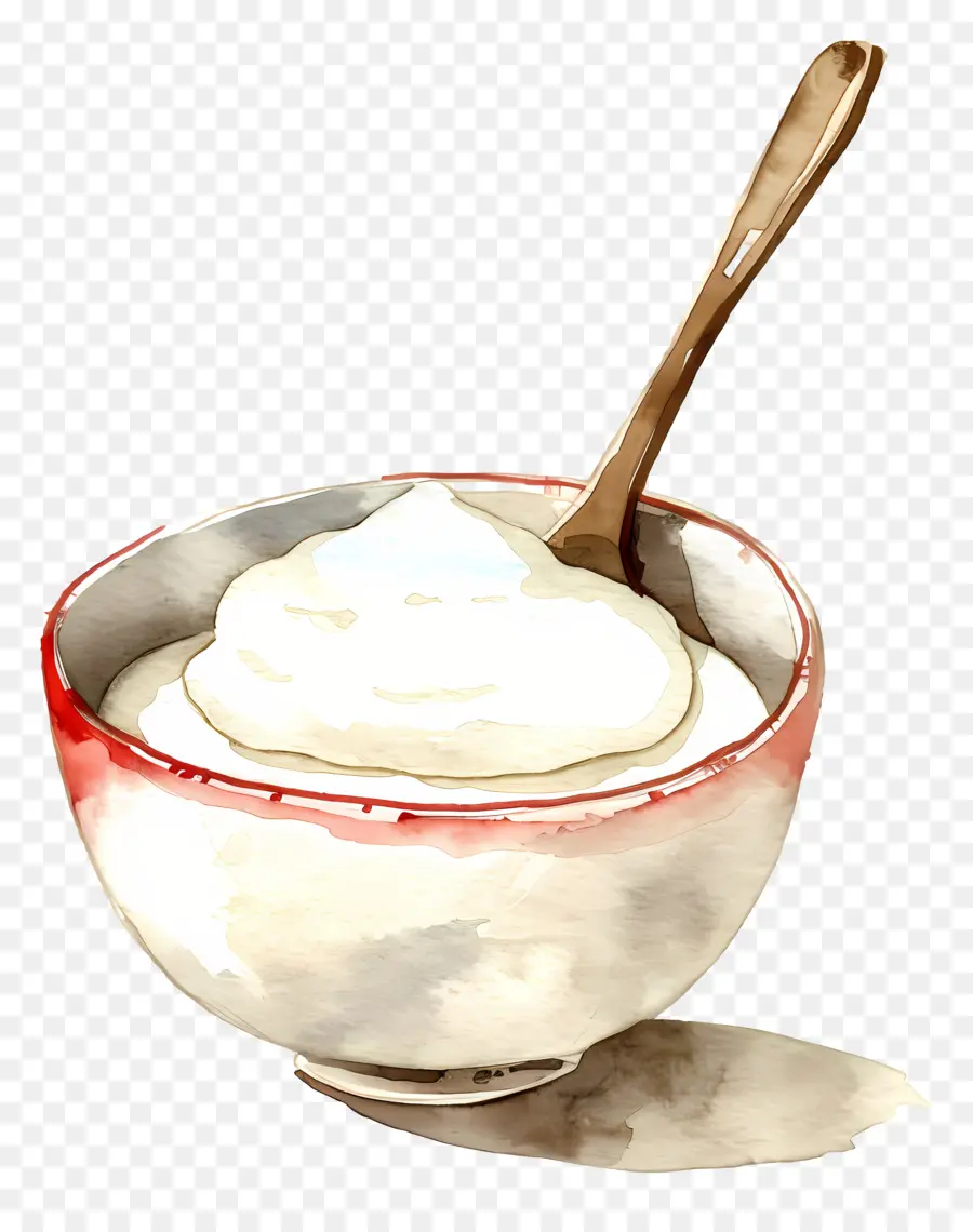 Yogurt，Pintura Em Aquarela PNG