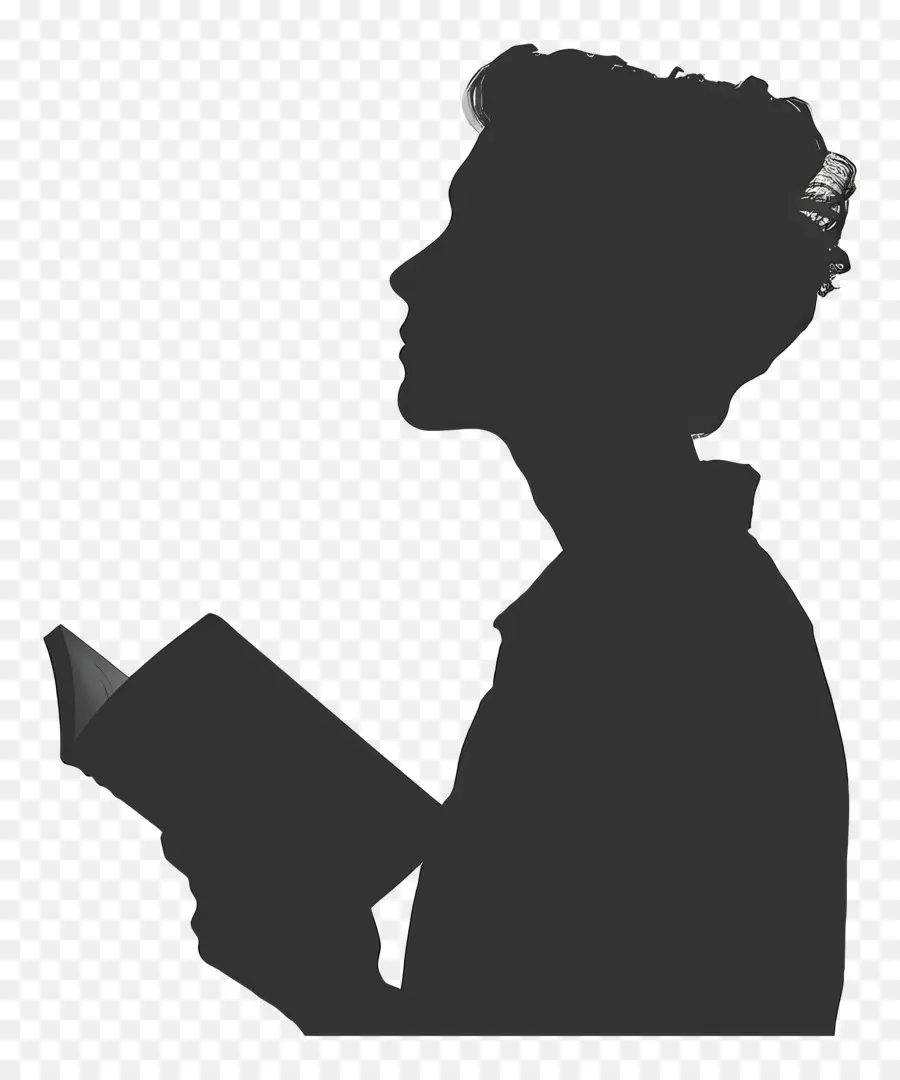 LEITO DE LIVRO Silhouette，Pessoa PNG