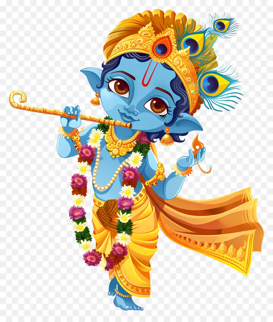 Krishna Janmashtami，Krishna Azul PNG