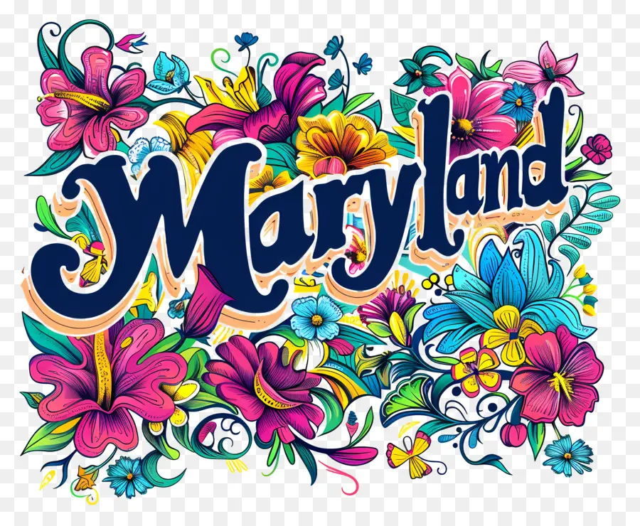 Maryland，Design Floral PNG