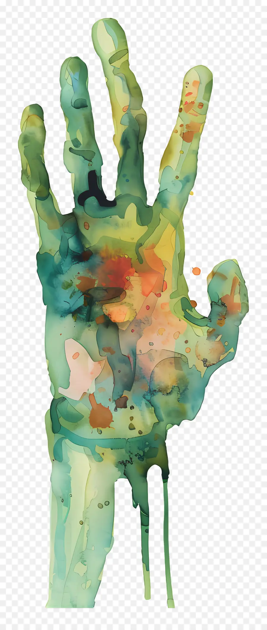 Mão De Zumbi，Pintura Em Aquarela PNG