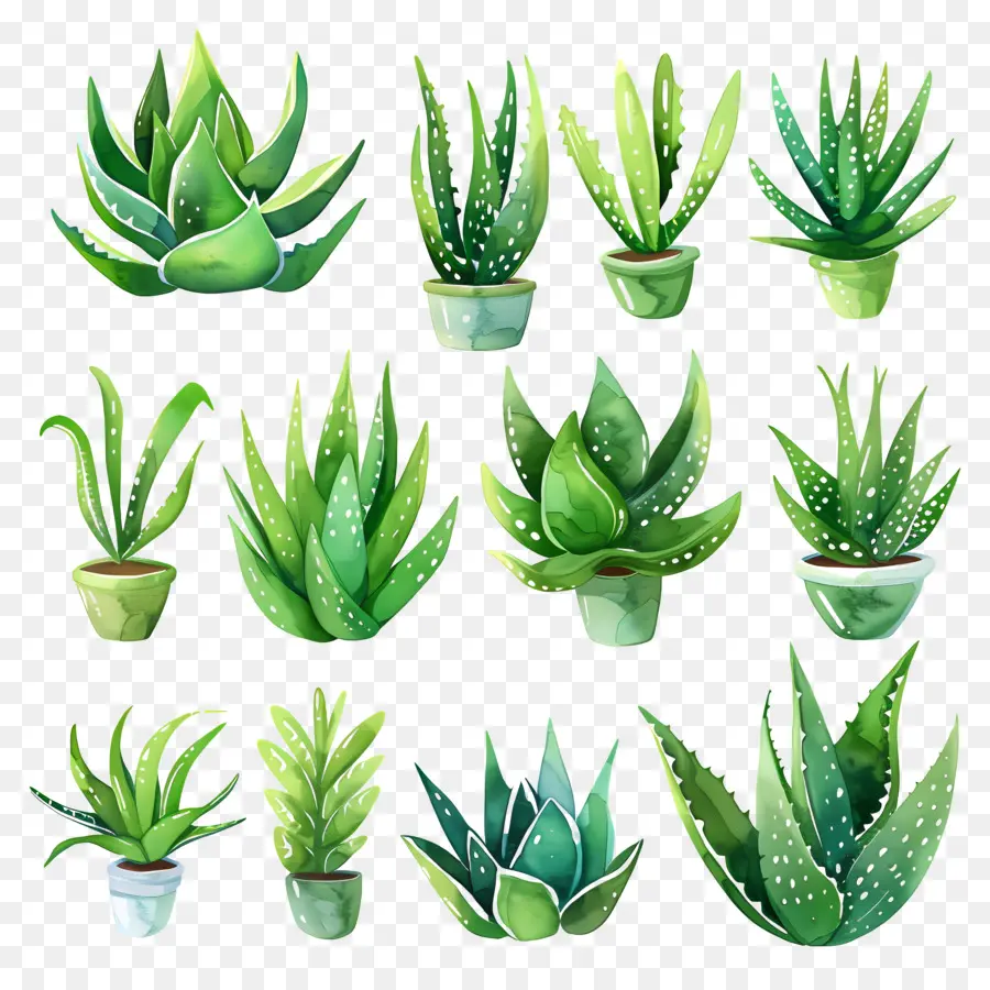 Aloe Vera，Suculentas Verdes PNG