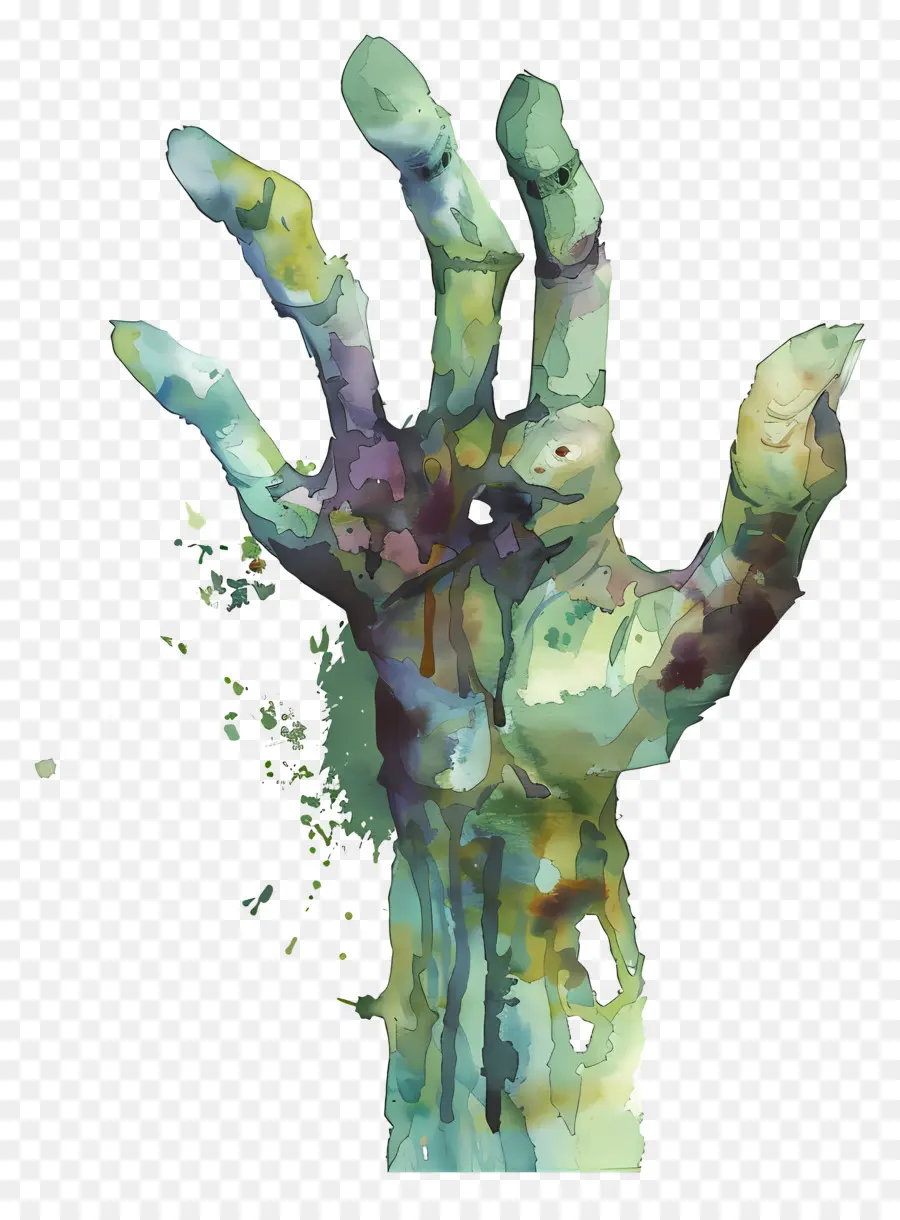 Mão De Zumbi，Colorido Mão PNG
