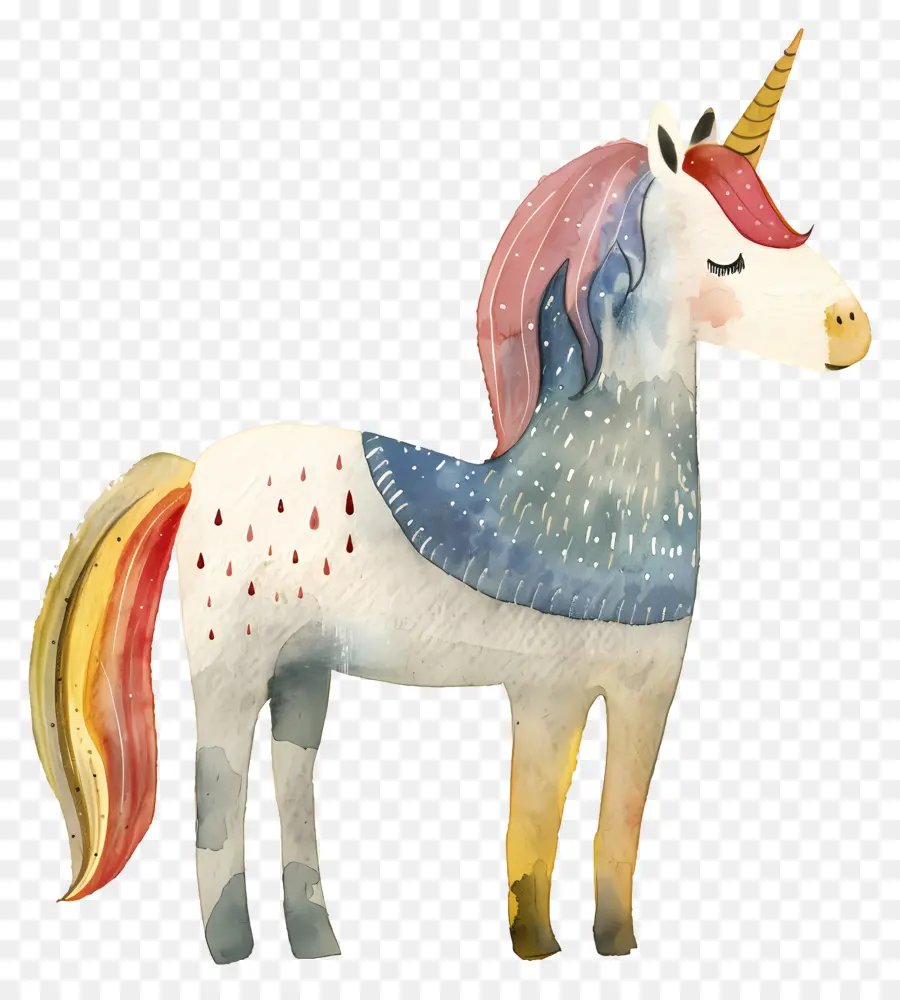 Unicórnio，Pintura Em Aquarela PNG