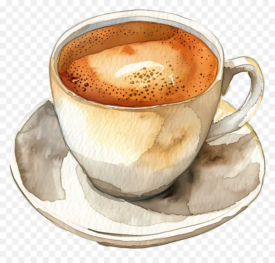 Café，Pintura Em Aquarela PNG