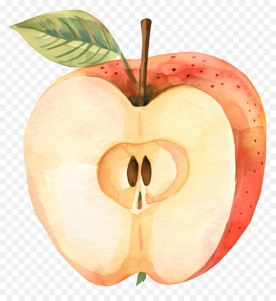 A Fatia Da Apple，Metade Da Apple PNG