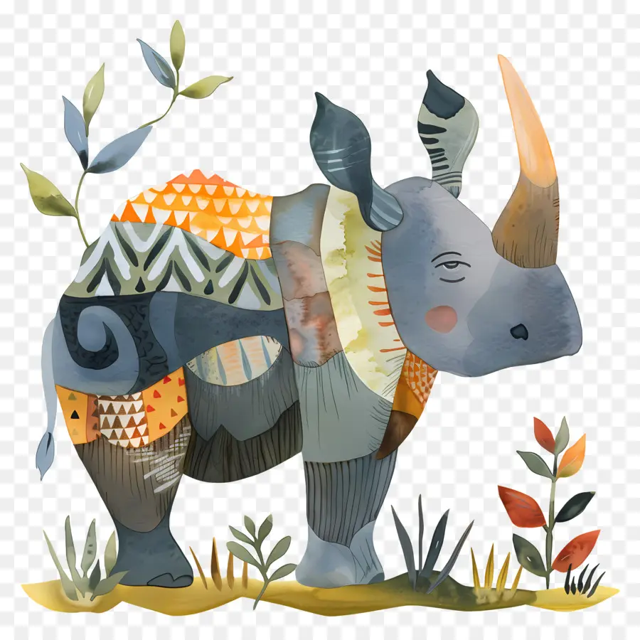 Rhino，Grandes Animais PNG