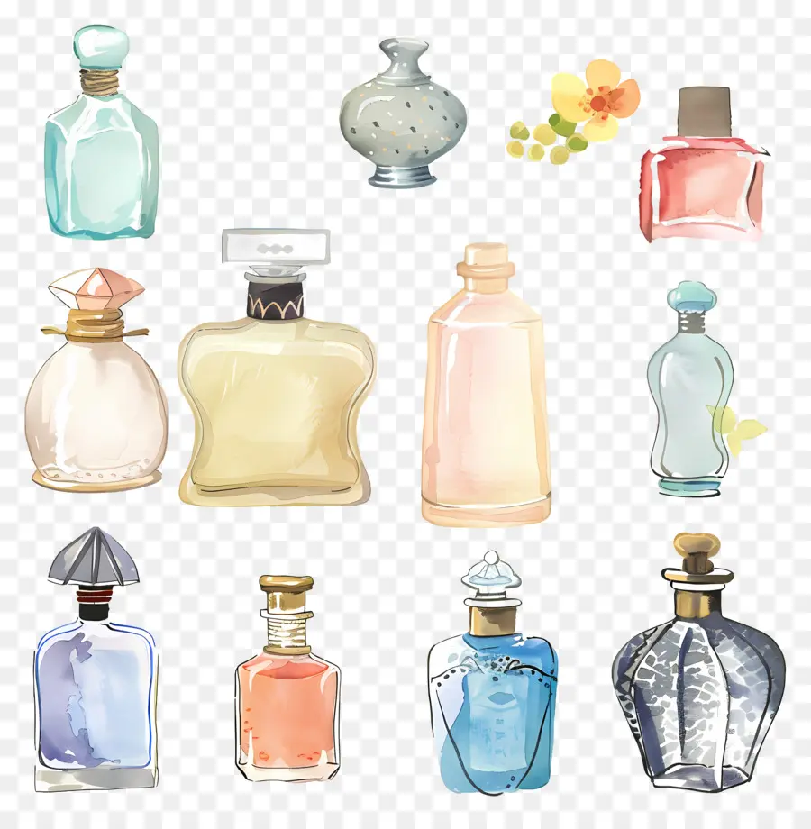 Frasco De Perfume，Garrafas De Perfume Vintage PNG