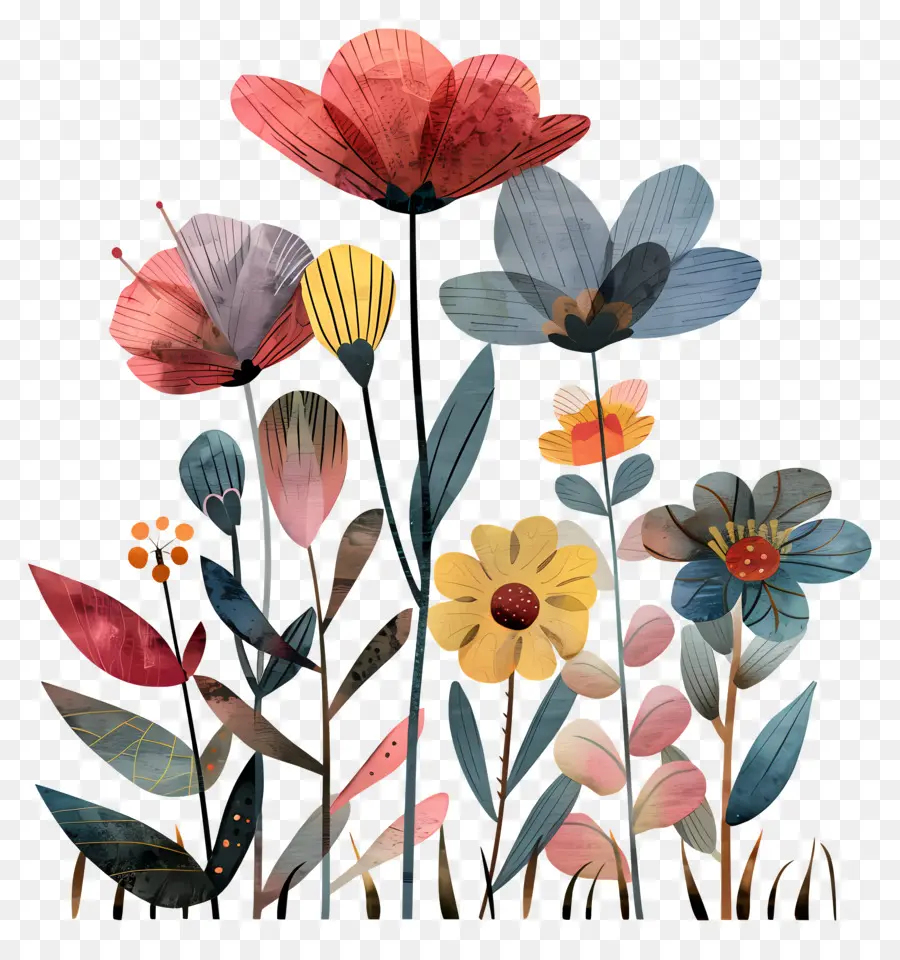 Flores，Buquê Floral Colorido PNG