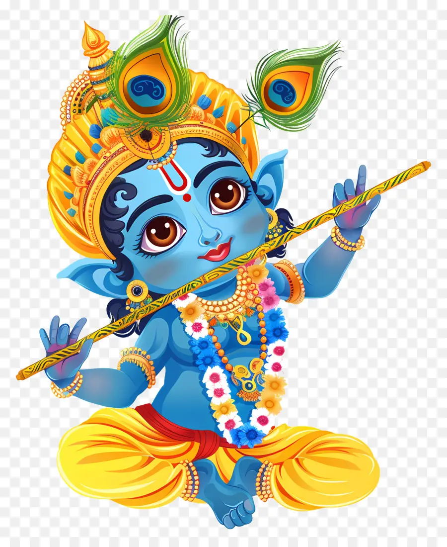 Krishna Janmashtami，Krishna Azul PNG